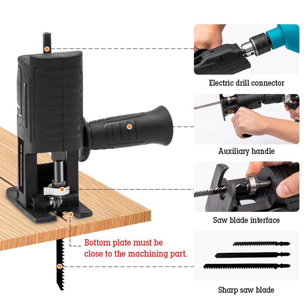 휴대용 왕복톱 어댑터 다기능 전기 드릴 개조 도구 부착 - Reciprocating Saw Attachment Drill 리뷰 및 가격