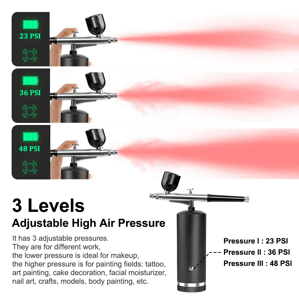컴프레서가 있는 에어브러시, 충전식 에어브러시, 미니  - Airbrush Kit With Mini Compressor 리뷰 및 가격