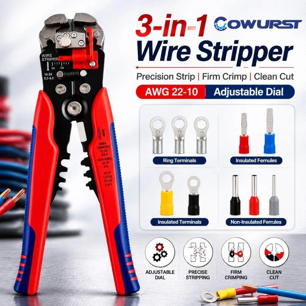 다기능 3-in-1 와이어 스트리핑 플라이어 전기기사용 - Automatic Wire Stripper Cutter 리뷰 및 가격