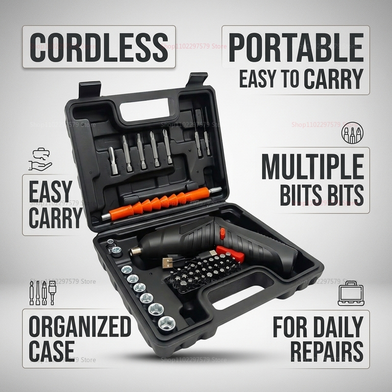 47피스 충전식 전동 드라이버 세트 3.6V 무선 리튬 - Electric Screwdriver Rechargeable Usb 리뷰 및 가격