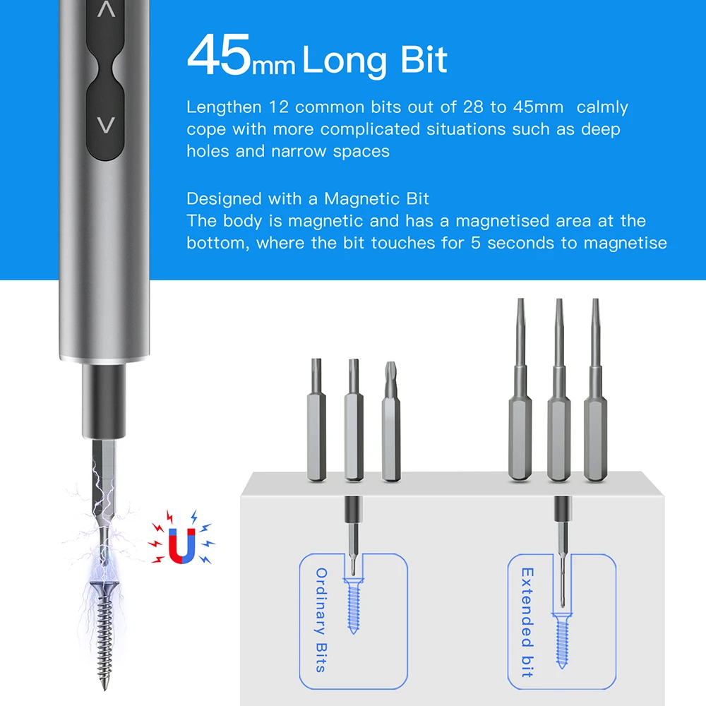 62/6 in 1 정밀 전기 스크루 드라이버 세트 전동 - Electric Screwdriver Rechargeable Usb 리뷰 및 가격