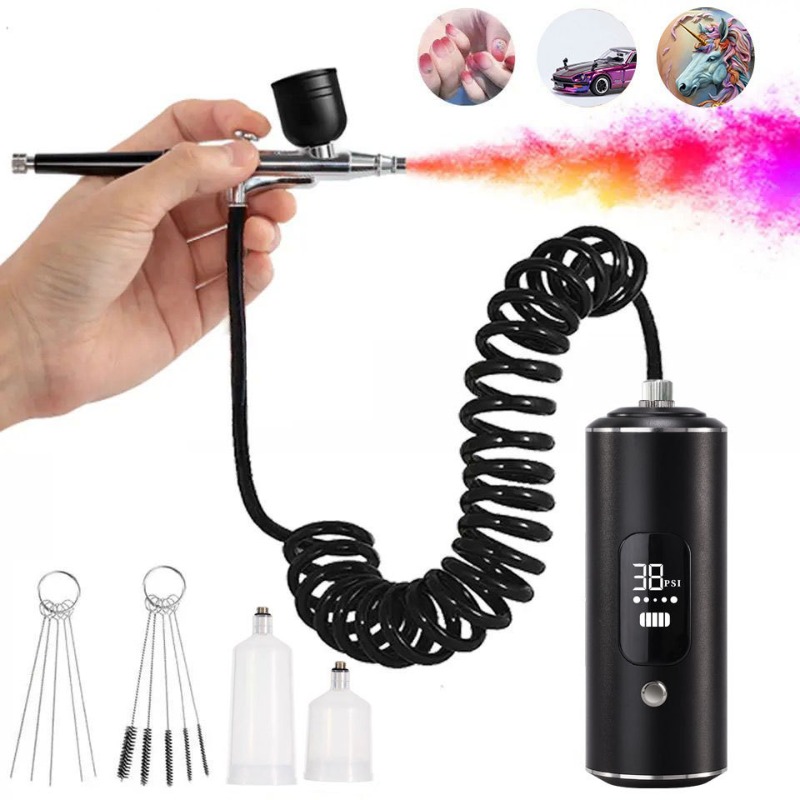 에어 컴프레서 키트, 전동 스프레이 건, 에어브러시,  - Airbrush Kit With Mini Compressor 리뷰 및 가격