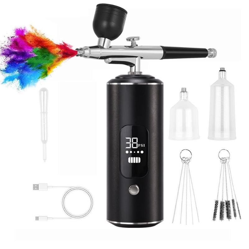 에어 컴프레서 키트, 전동 스프레이 건, 에어브러시,  - Airbrush Kit With Mini Compressor 리뷰 및 가격