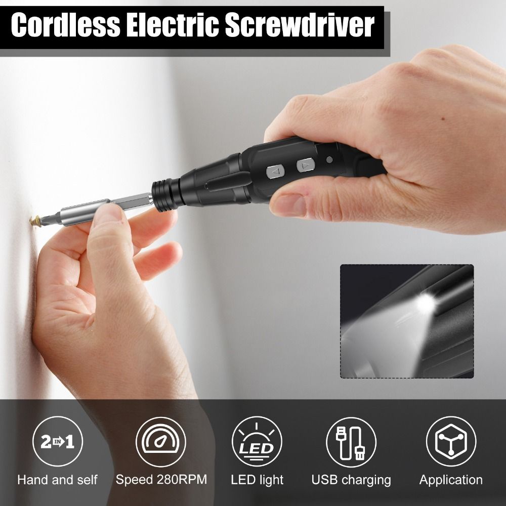 LED 조명이있는 3.6V 전기 스크루 드라이버 USB - Electric Screwdriver Rechargeable Usb 리뷰 및 가격