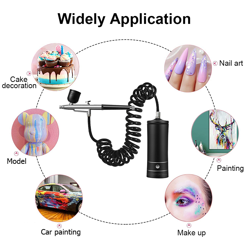 압축기가있는 에어 브러시 네일 손톱 용 휴대용 에어 브 - Airbrush Kit With Mini Compressor 리뷰 및 가격