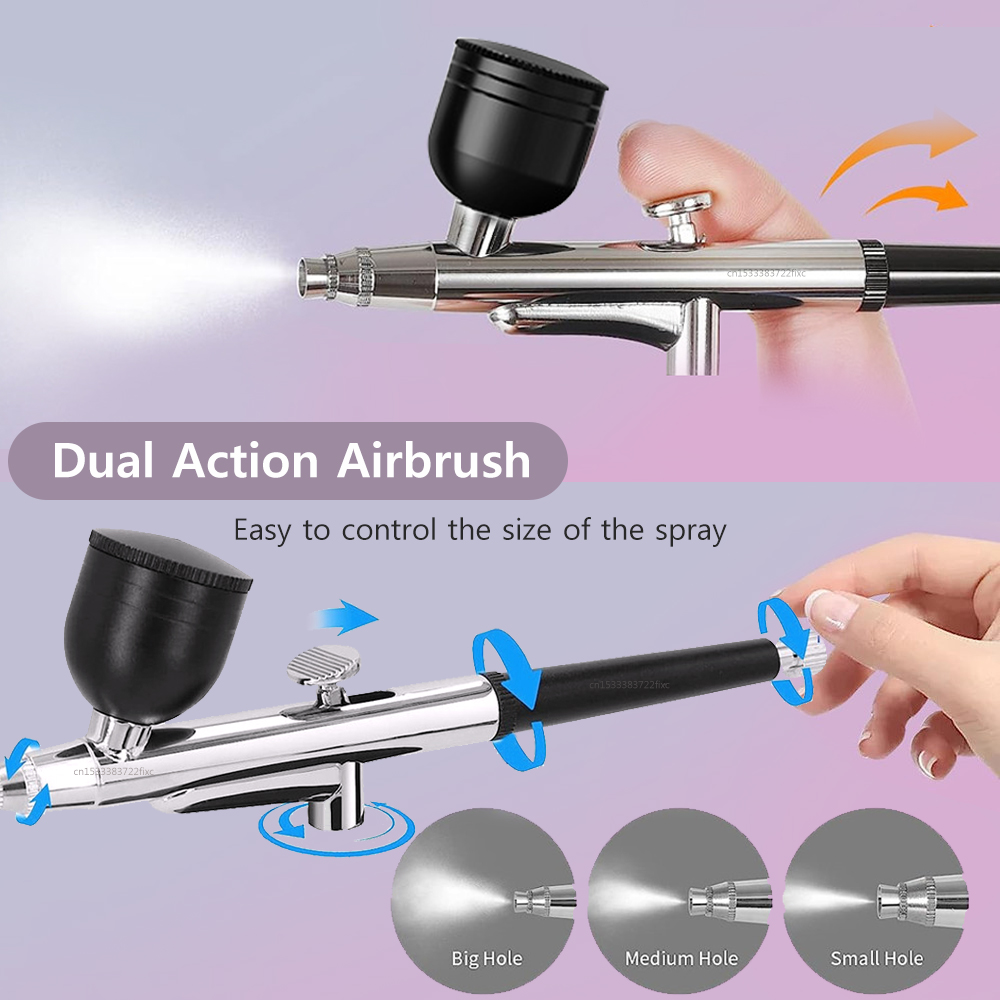 0.3mm 정밀 노즐이 포함된 프로급 에어브러시 건 헤 - Airbrush Kit With Mini Compressor 리뷰 및 가격