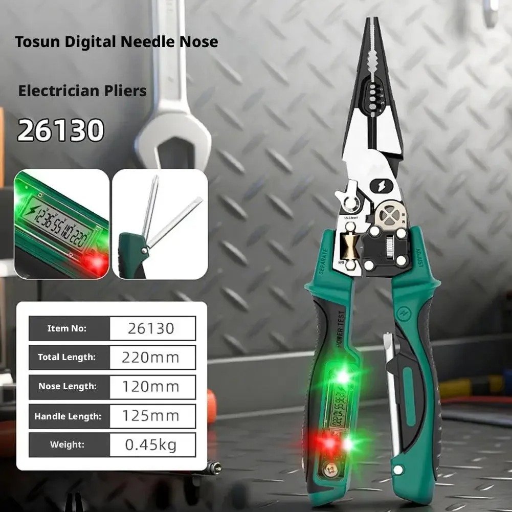 디지털 전압 테스터가 있는 전기기사용 펜치, 다기능 와 - Automatic Wire Stripper Cutter 리뷰 및 가격