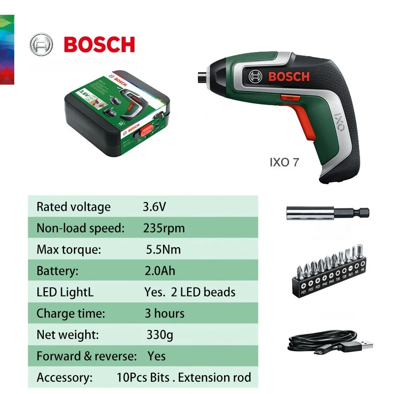 보쉬 IXO7 다기능 전동 공구 무선 드라이버 세트 3 - Electric Screwdriver Rechargeable Usb 리뷰 및 가격