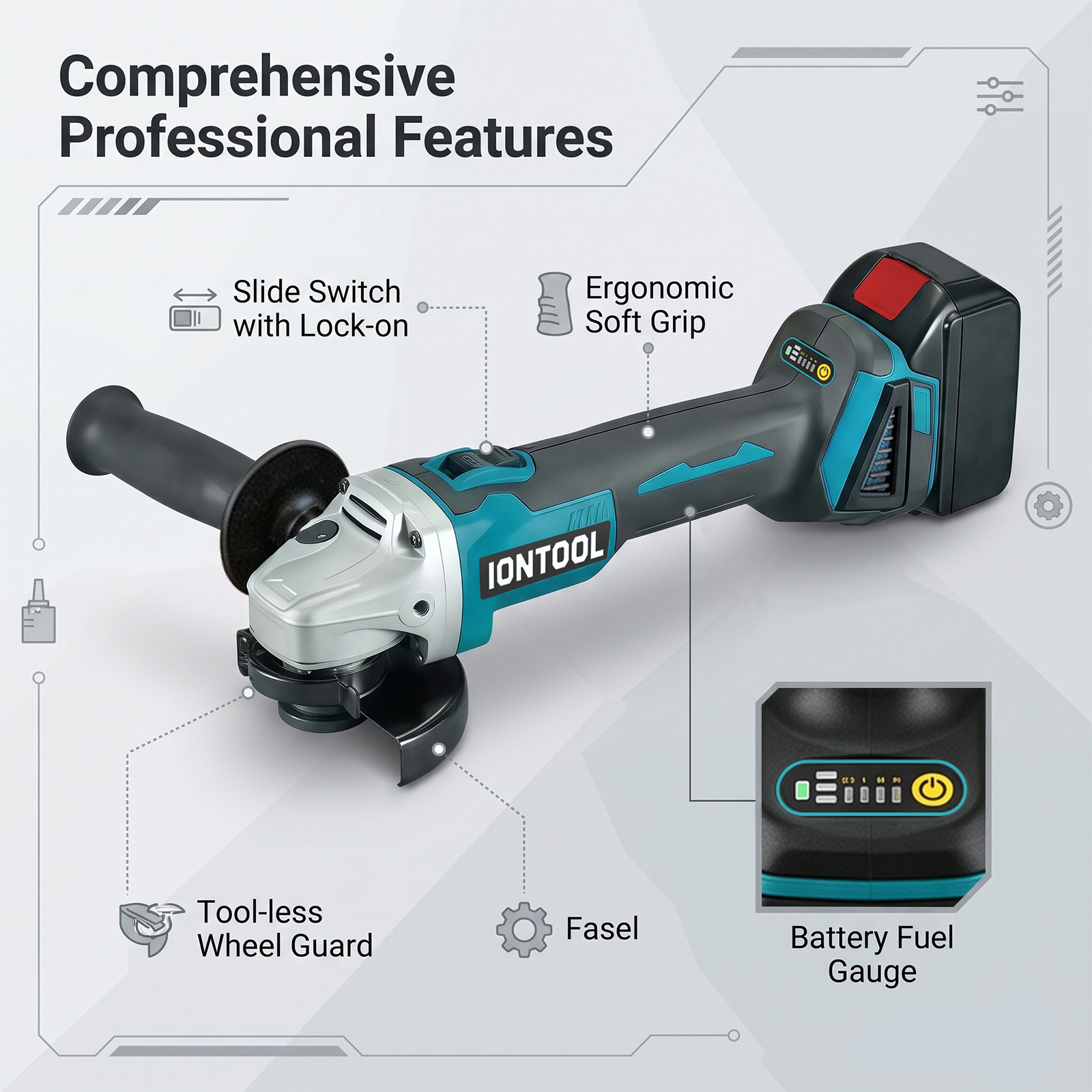 IONTOOL 18V 브러시리스 앵글 그라인더 무선 전 - Brushless Angle Grinder Battery Powered 리뷰 및 가격
