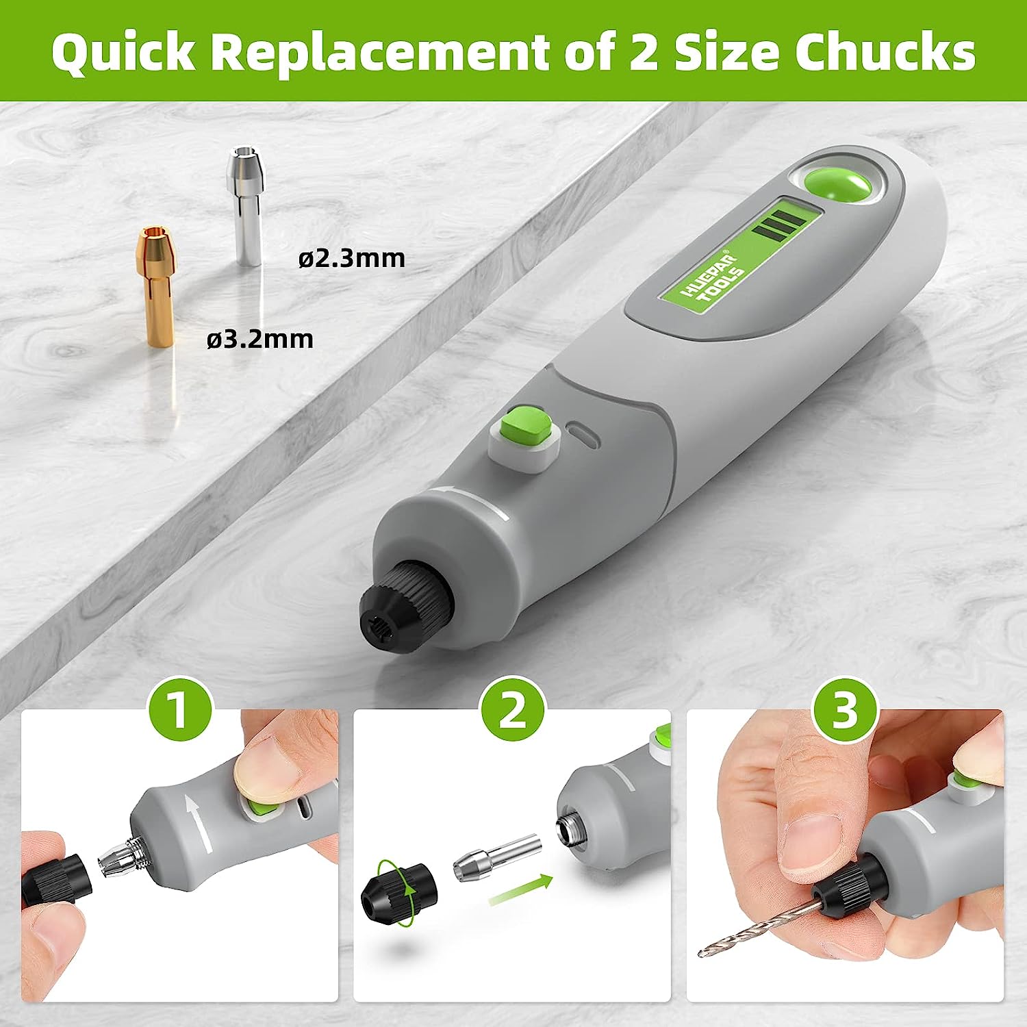 Huepar 도구용 전기 드릴 다이 그라인더 조각기 폴 - Cordless Rotary Tool Kit Accessories 리뷰 및 가격